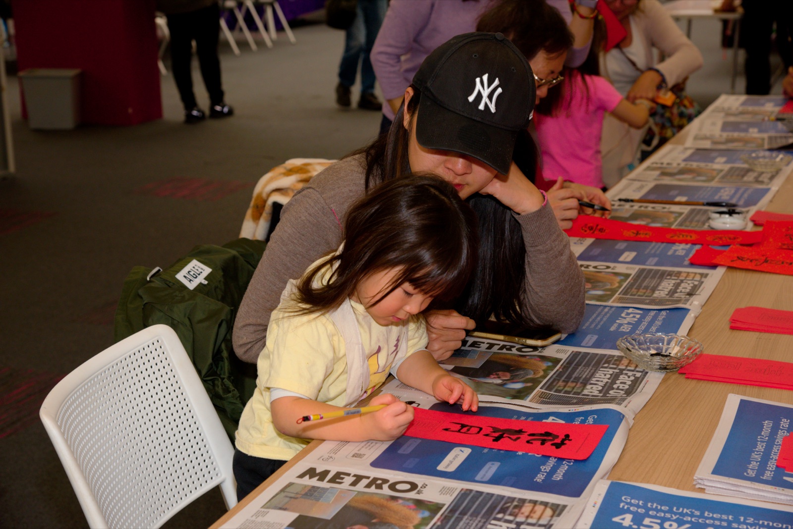 Calligraphy and craft stalls