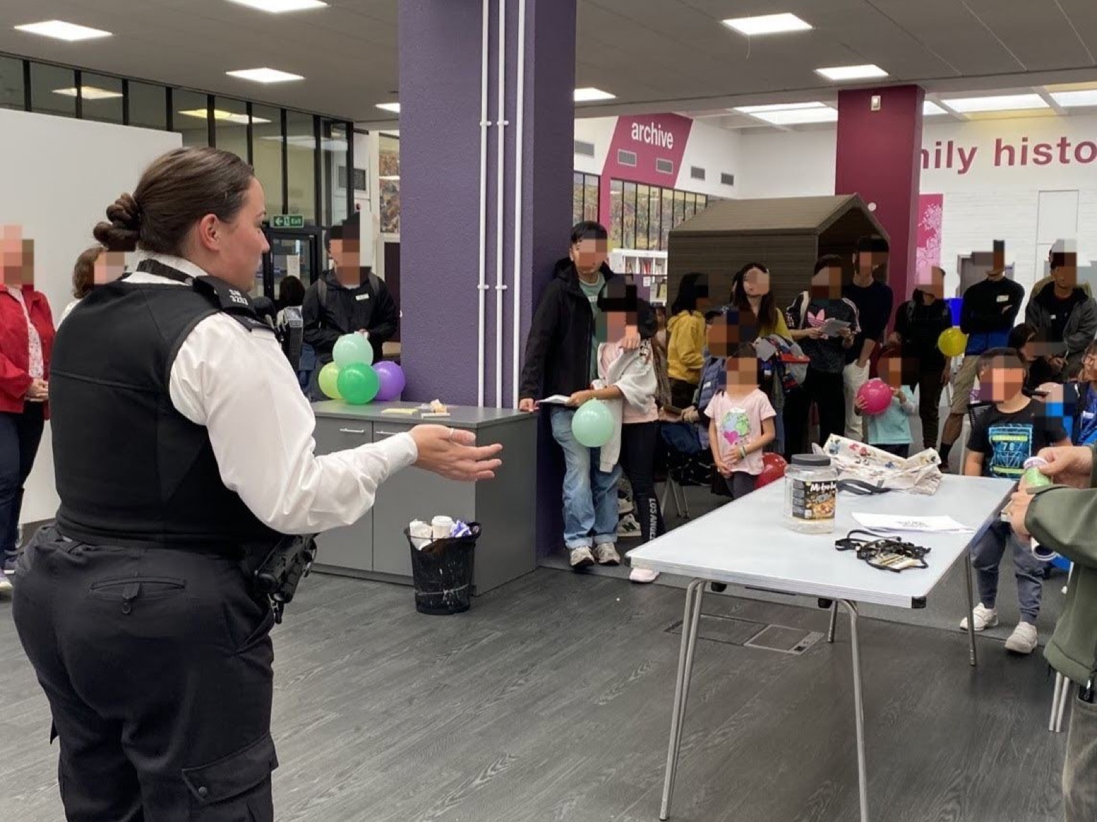 Children's games with Sutton MET Police at a community fun day