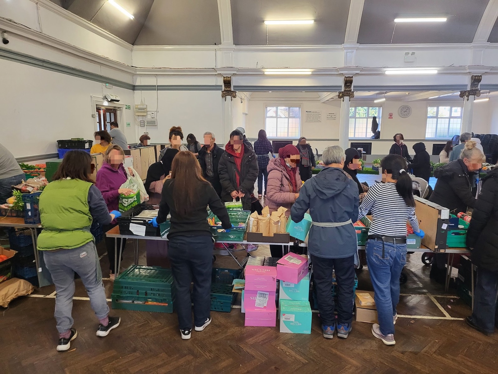 Volunteers sorting donations at the Sutton Community Project