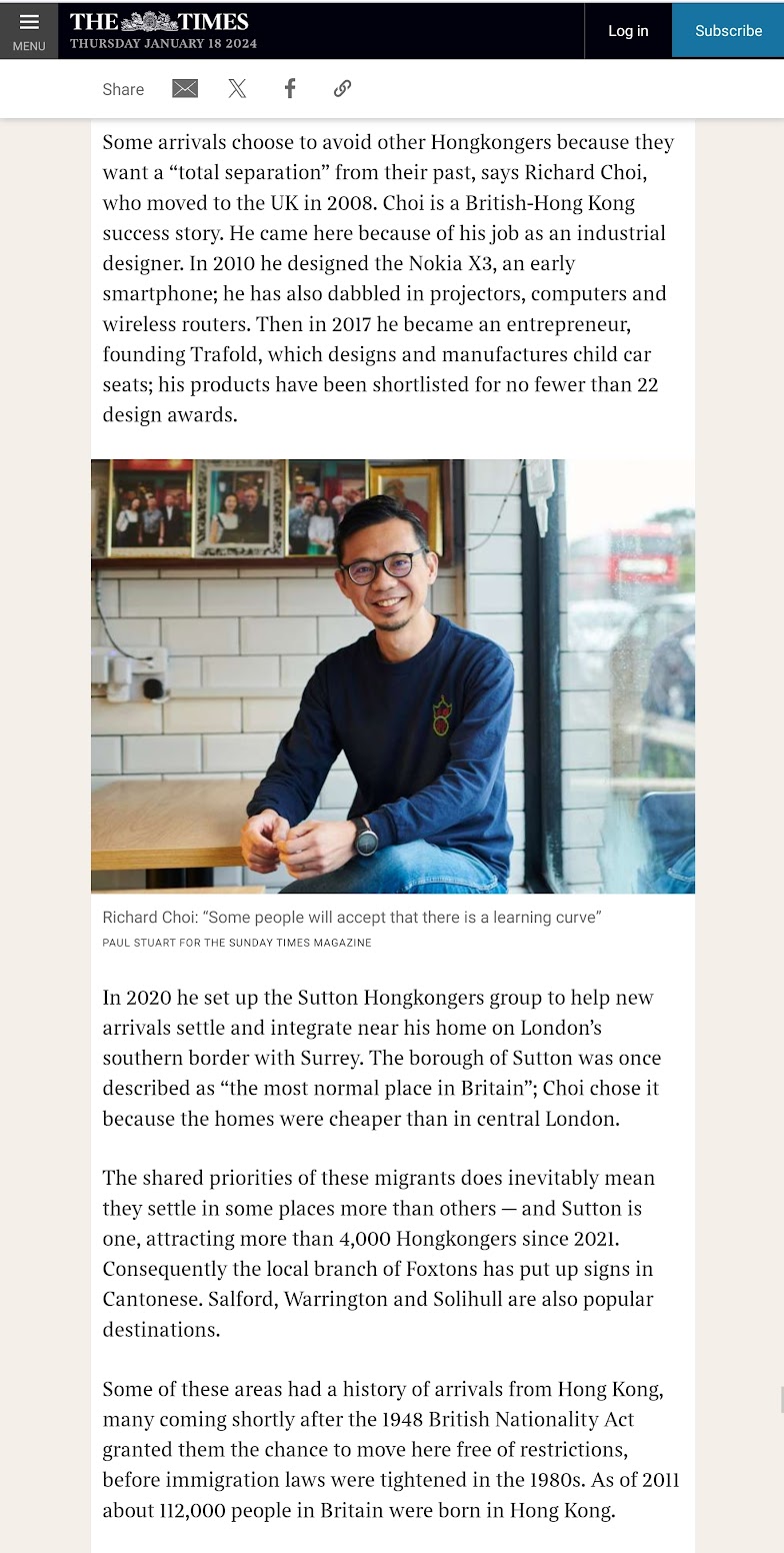 The Times cutting — January 2024