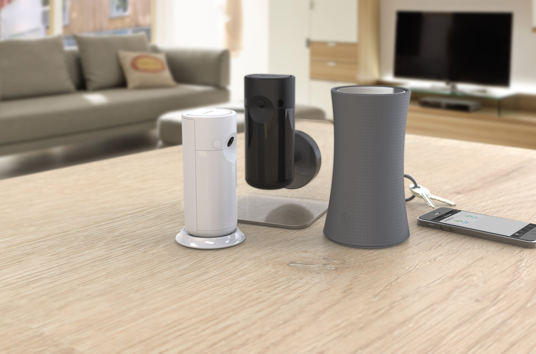 DAS home security system — hub and camera family
