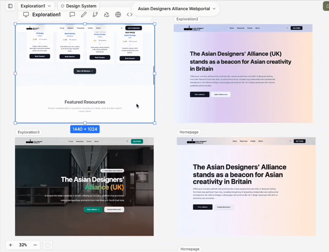Interactive prototype — my profile