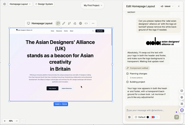 Interactive prototype — events